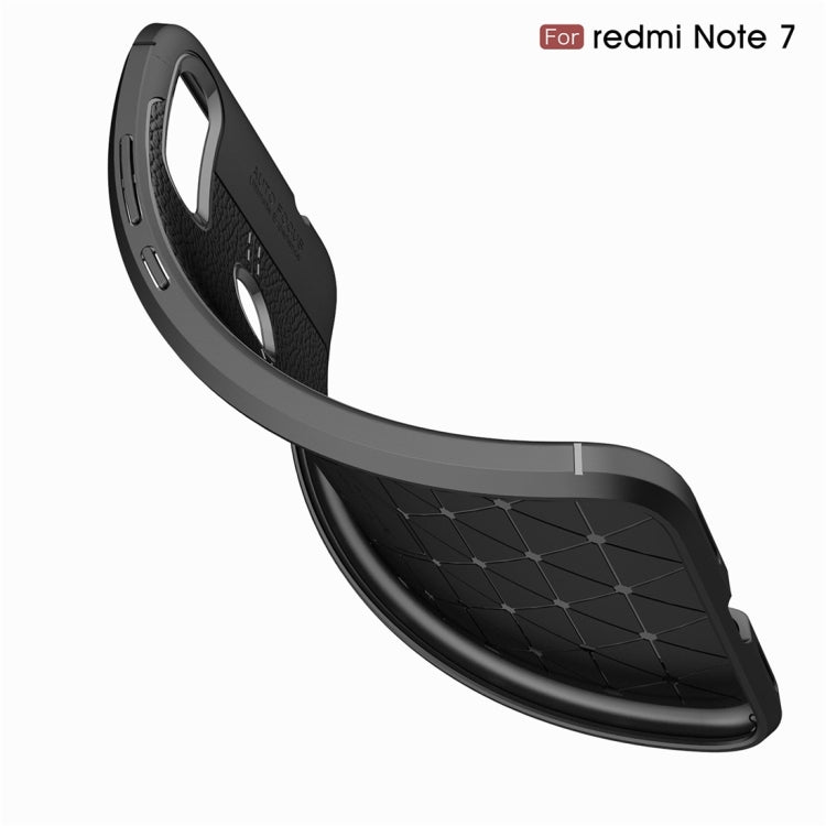 Litchi Texture TPU Shockproof Case for Xiamo Redmi Note 7 / Redmi Note 7 Pro