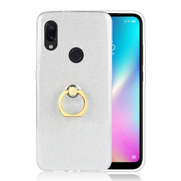 Glittery Powder Shockproof TPU Protective Case for Xiaomi Redmi 7, with 360 Degree Rotation Ring Holder