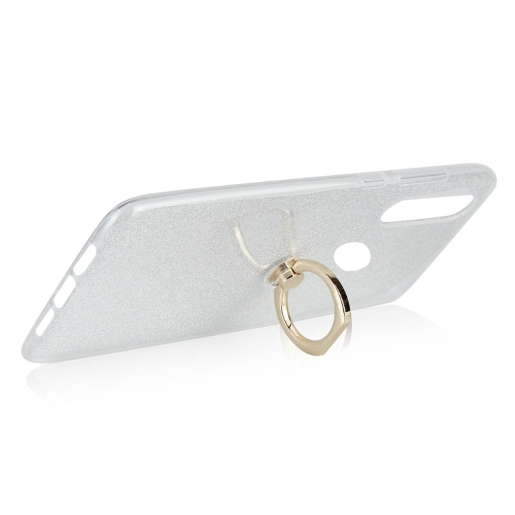 Glittery Powder Shockproof TPU Protective Case for Xiaomi Redmi 7, with 360 Degree Rotation Ring Holder