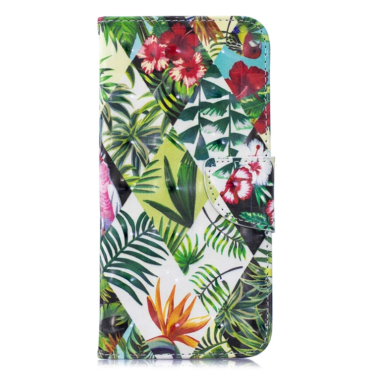 3D Colored Drawing Banana Leaf Pattern Horizontal Flip Leather Case for Xiaomi Redmi Note 7 / Redmi Note 7 Pro, with Holder & Card Slots & Wallet
