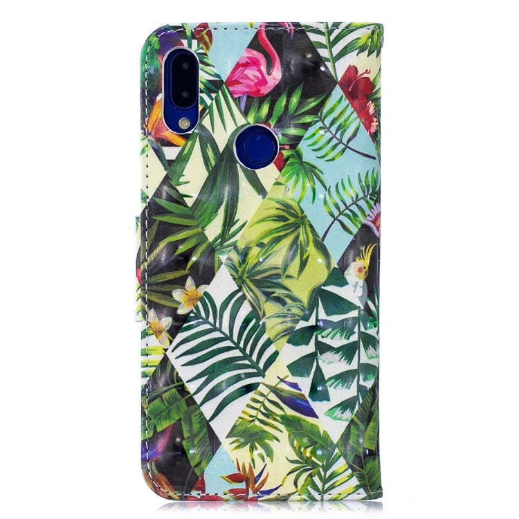 3D Colored Drawing Banana Leaf Pattern Horizontal Flip Leather Case for Xiaomi Redmi Note 7 / Redmi Note 7 Pro, with Holder & Card Slots & Wallet