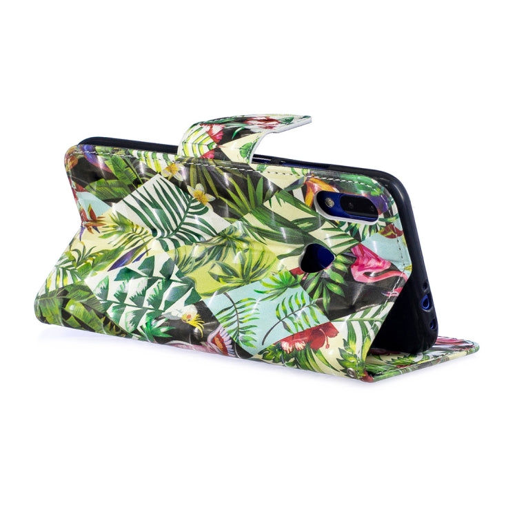 3D Colored Drawing Banana Leaf Pattern Horizontal Flip Leather Case for Xiaomi Redmi Note 7 / Redmi Note 7 Pro, with Holder & Card Slots & Wallet
