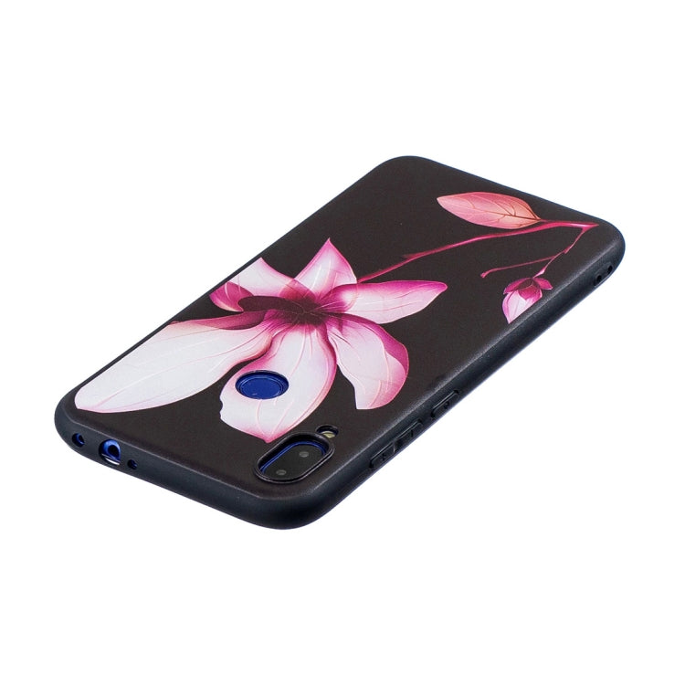 Embossed Painted Lotus Pattern TPU Case for Xiaomi Redmi Note 7 / Redmi Note 7 Pro