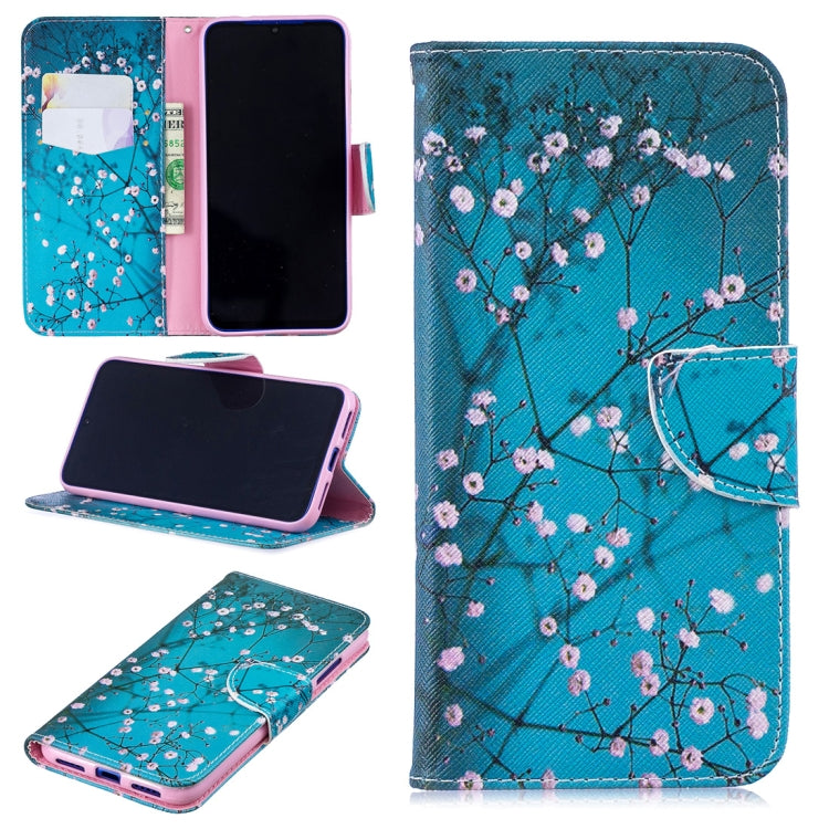 Colored Drawing Plum Blossom Pattern Horizontal Flip Leather Case for Xiaomi Redmi Note 7 / Redmi Note 7 Pro, with Holder & Card Slots & Wallet