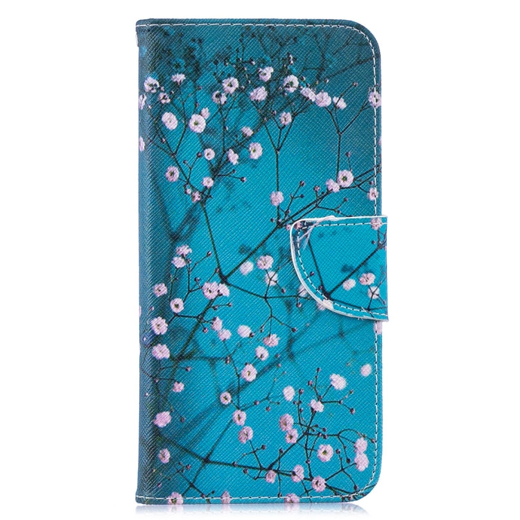 Colored Drawing Plum Blossom Pattern Horizontal Flip Leather Case for Xiaomi Redmi Note 7 / Redmi Note 7 Pro, with Holder & Card Slots & Wallet