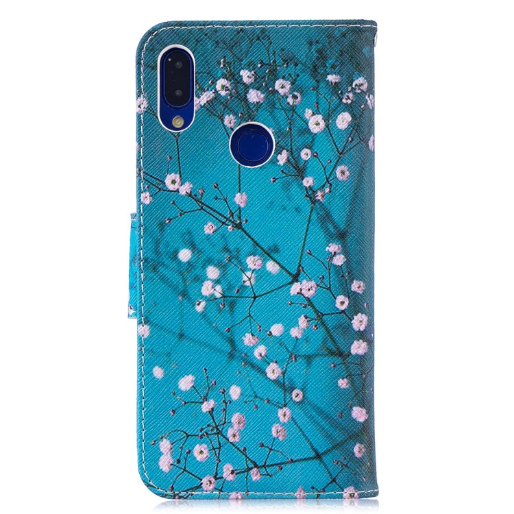 Colored Drawing Plum Blossom Pattern Horizontal Flip Leather Case for Xiaomi Redmi Note 7 / Redmi Note 7 Pro, with Holder & Card Slots & Wallet