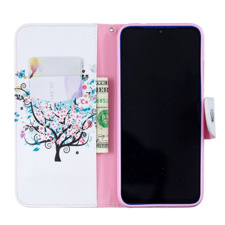 Colored Drawing Tree Pattern Horizontal Flip Leather Case for Xiaomi Redmi Note 7 / Redmi Note 7 Pro, with Holder & Card Slots & Wallet