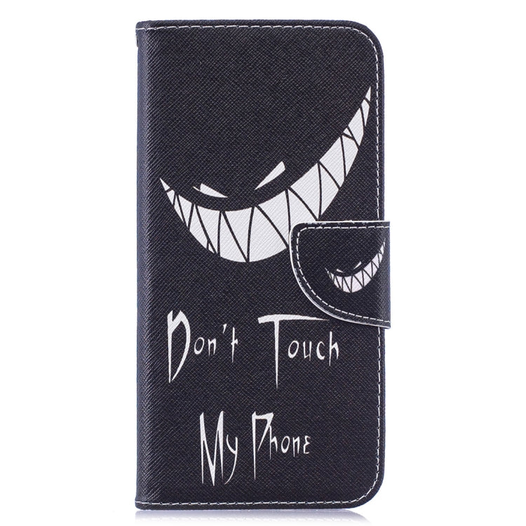 Colored Drawing Smirk Pattern Horizontal Flip Leather Case for Xiaomi Redmi Note 7 / Redmi Note 7 Pro, with Holder & Card Slots & Wallet