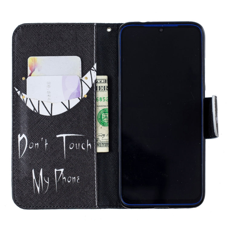 Colored Drawing Smirk Pattern Horizontal Flip Leather Case for Xiaomi Redmi Note 7 / Redmi Note 7 Pro, with Holder & Card Slots & Wallet