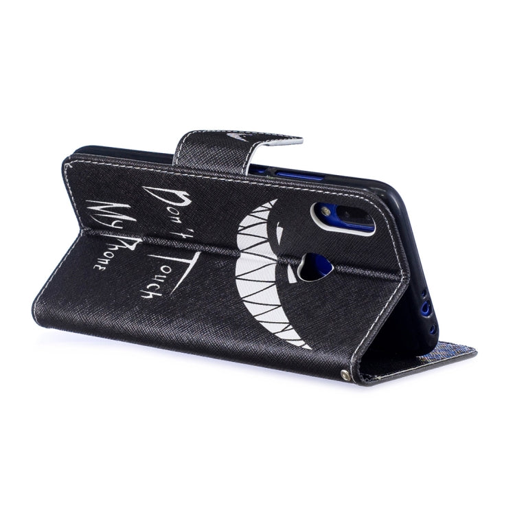 Colored Drawing Smirk Pattern Horizontal Flip Leather Case for Xiaomi Redmi Note 7 / Redmi Note 7 Pro, with Holder & Card Slots & Wallet