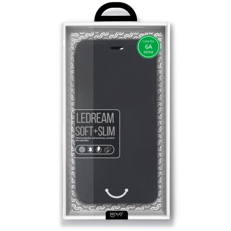 lenuo Ledream Series Litchi Texture Horizontal Flip PU Leather Case for Xiaomi Redmi 6A, with Card Slot