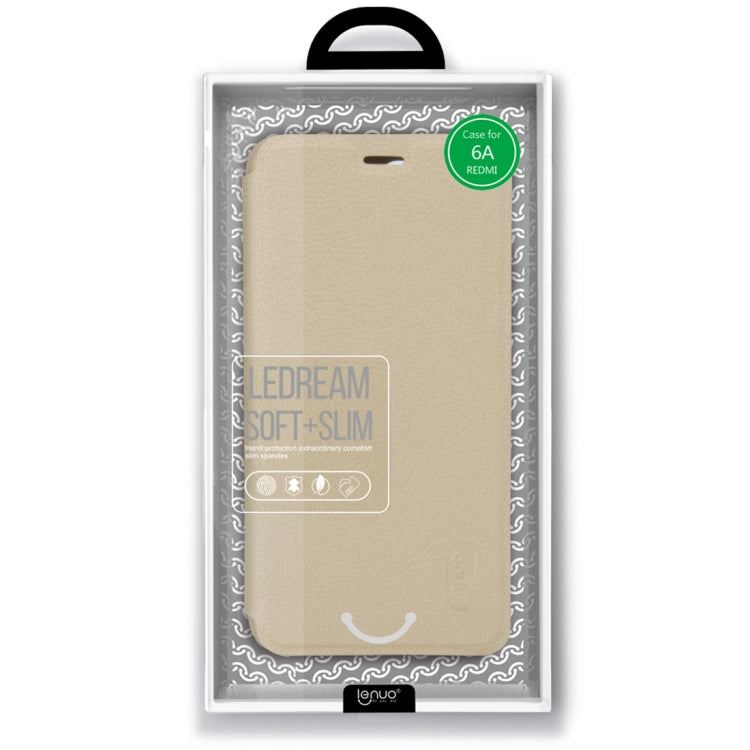 lenuo Ledream Series Litchi Texture Horizontal Flip PU Leather Case for Xiaomi Redmi 6A, with Card Slot