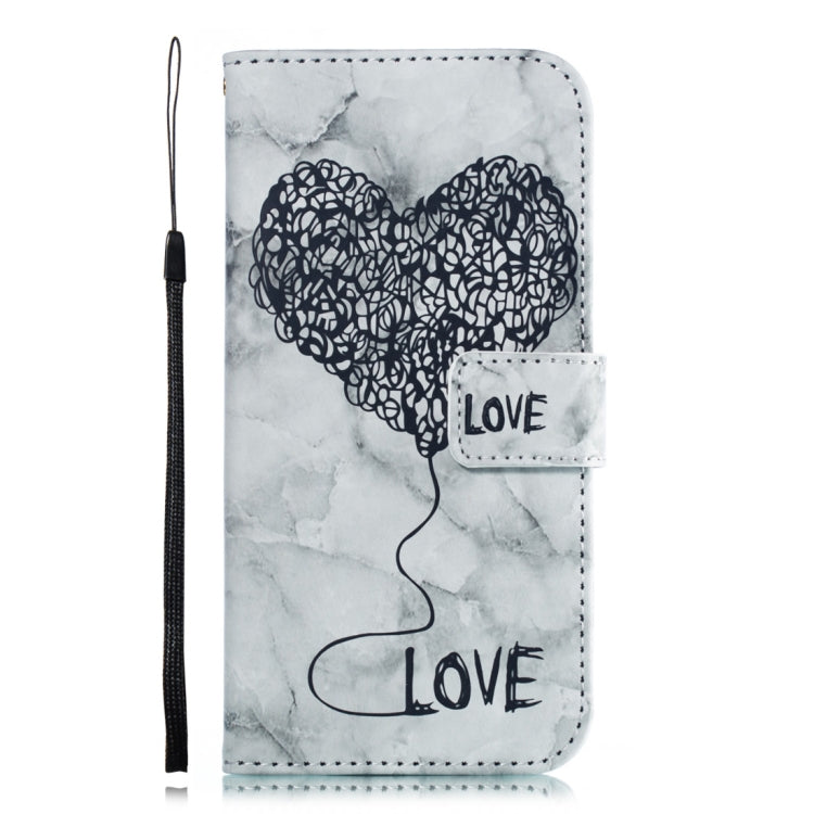 Heart + Marble Pattern Horizontal Flip Leather Case for Xiaomi Redmi 6 Pro, with Holder & Card Slots & Wallet & Lanyard