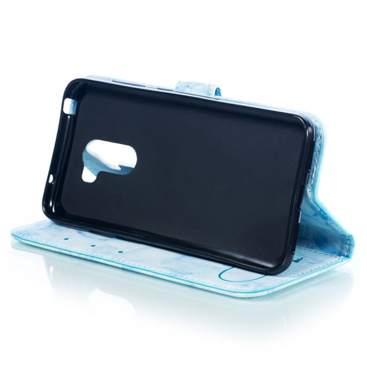 Heart + Marble Pattern Horizontal Flip Leather Case for Xiaomi Pocophone F1, with Holder & Card Slots & Wallet & Lanyard