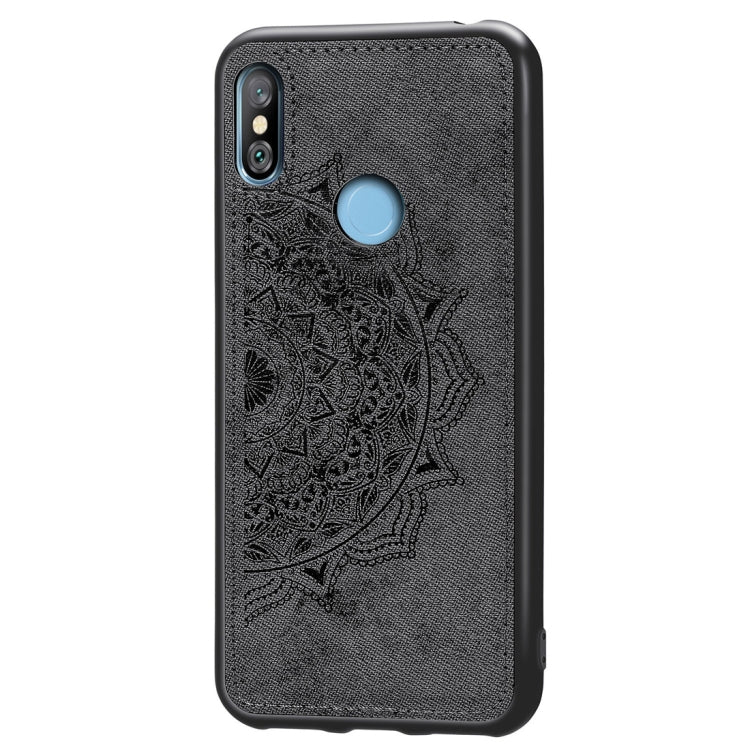 Pressed Printing Mandragora Pattern Fabric Texture TPU + PC Shockproof Case for Xiaomi Redmi Note 6 Pro