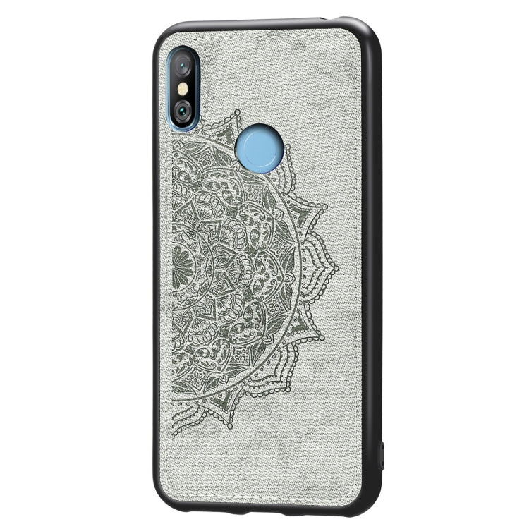 Pressed Printing Mandragora Pattern Fabric Texture TPU + PC Shockproof Case for Xiaomi Redmi Note 6 Pro