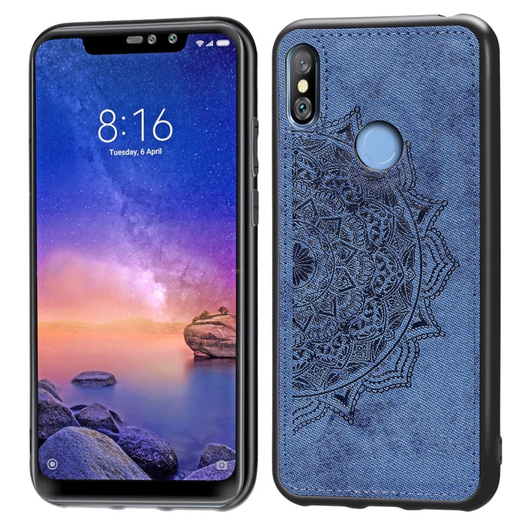 Pressed Printing Mandragora Pattern Fabric Texture TPU + PC Shockproof Case for Xiaomi Redmi Note 6 Pro