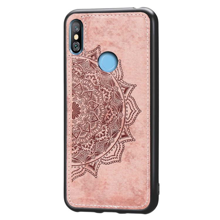 Pressed Printing Mandragora Pattern Fabric Texture TPU + PC Shockproof Case for Xiaomi Redmi Note 6 Pro