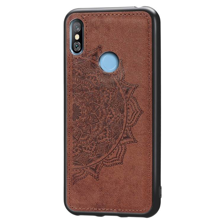 Pressed Printing Mandragora Pattern Fabric Texture TPU + PC Shockproof Case for Xiaomi Redmi Note 6 Pro