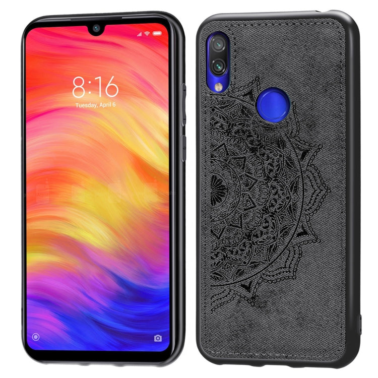 Pressed Printing Mandragora Pattern Fabric Texture TPU + PC Shockproof Case for Xiaomi Redmi Note 7