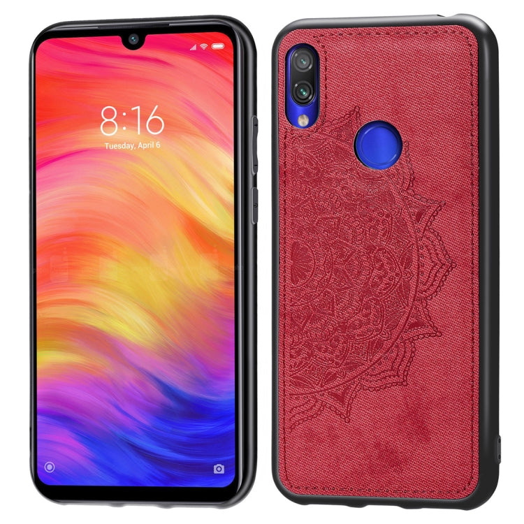 Pressed Printing Mandragora Pattern Fabric Texture TPU + PC Shockproof Case for Xiaomi Redmi Note 7