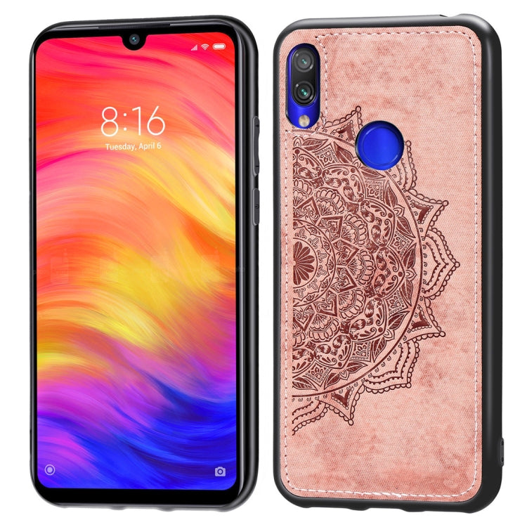 Pressed Printing Mandragora Pattern Fabric Texture TPU + PC Shockproof Case for Xiaomi Redmi Note 7