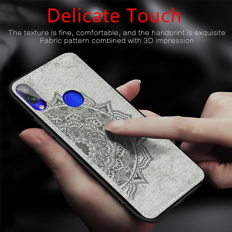 Pressed Printing Mandragora Pattern Fabric Texture TPU + PC Shockproof Case for Xiaomi Redmi Note 7