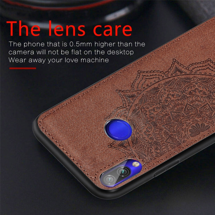 Pressed Printing Mandragora Pattern Fabric Texture TPU + PC Shockproof Case for Xiaomi Redmi Note 7