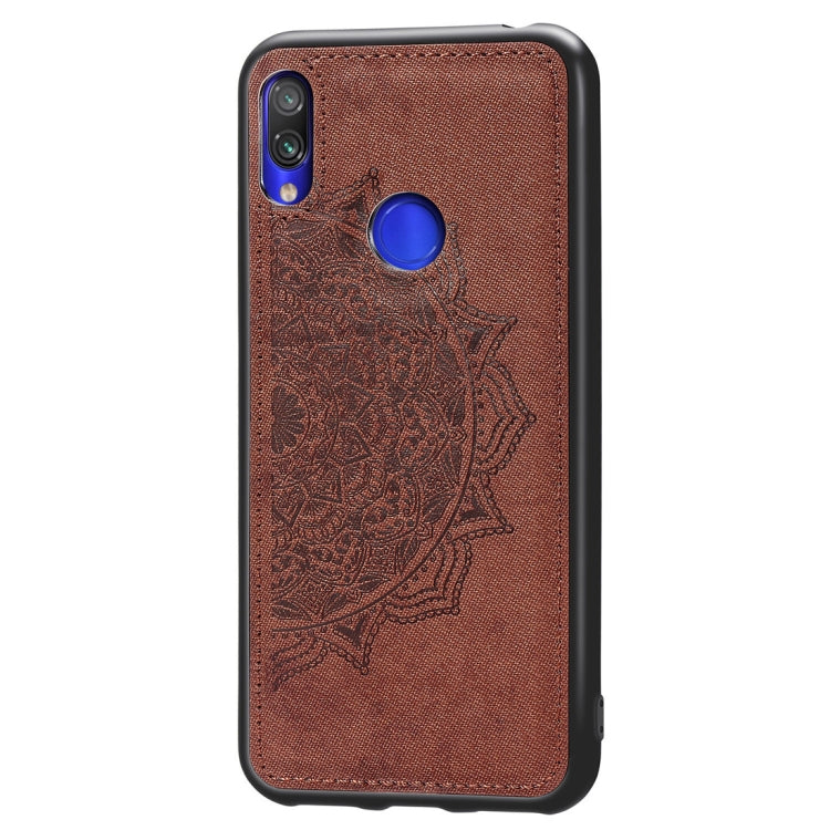 Pressed Printing Mandragora Pattern Fabric Texture TPU + PC Shockproof Case for Xiaomi Redmi Note 7