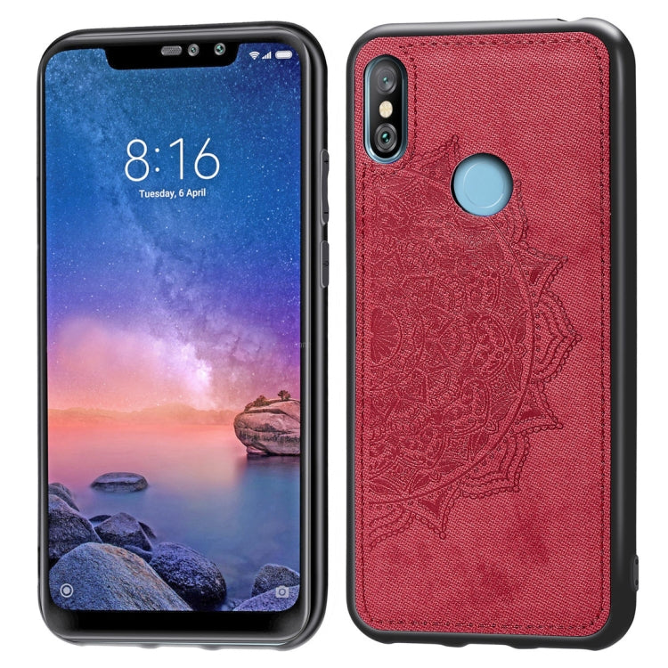 Pressed Printing Mandragora Pattern Fabric Texture TPU + PC Shockproof Case for Xiaomi Redmi 6 Pro / Mi A2 Lite