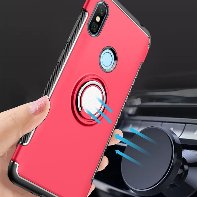 Magnetic 360 Degree Rotation Ring Holder Armor Protective Case for Xiaomi Redmi Note 6