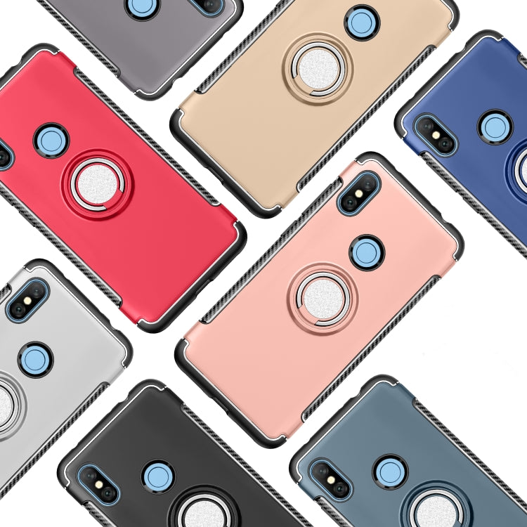 Magnetic 360 Degree Rotation Ring Holder Armor Protective Case for Xiaomi Redmi Note 6