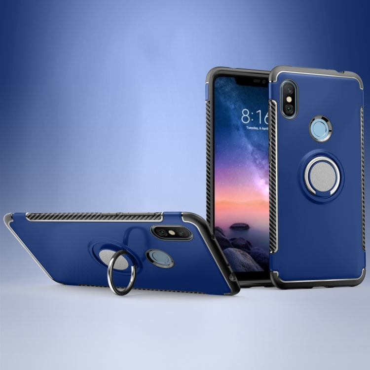 Magnetic 360 Degree Rotation Ring Holder Armor Protective Case for Xiaomi Redmi Note 6