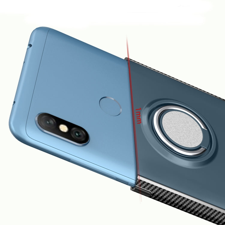 Magnetic 360 Degree Rotation Ring Holder Armor Protective Case for Xiaomi Redmi Note 6