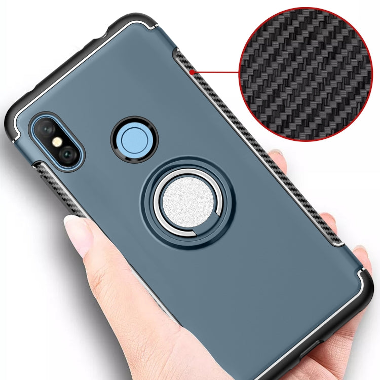Magnetic 360 Degree Rotation Ring Holder Armor Protective Case for Xiaomi Redmi Note 6