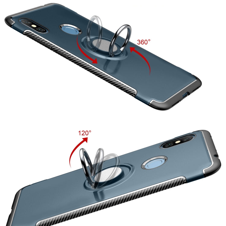 Magnetic 360 Degree Rotation Ring Holder Armor Protective Case for Xiaomi Redmi Note 6