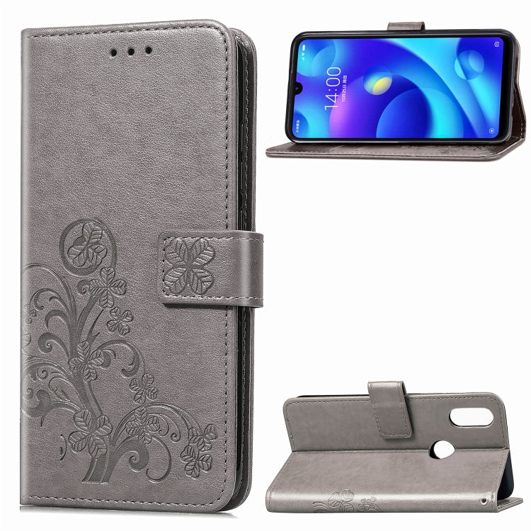 Lucky Clover Pressed Flowers Pattern Leather Case for Xiaomi Play, with Holder & Card Slots & Wallet & Hand Strap