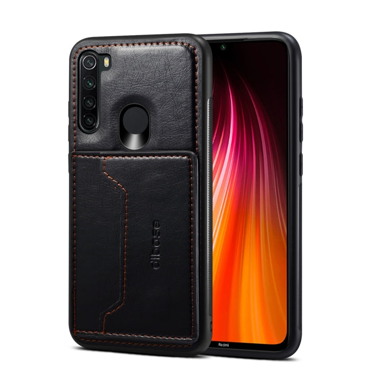 For Xiaomi Redmi Note 8 Dibase TPU + PC + PU Crazy Horse Texture Protective Case with Holder & Card Slots