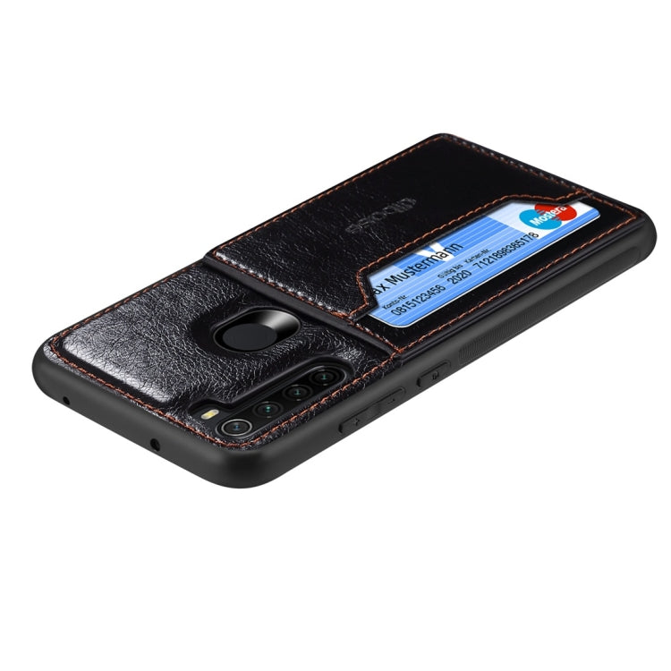 For Xiaomi Redmi Note 8 Dibase TPU + PC + PU Crazy Horse Texture Protective Case with Holder & Card Slots