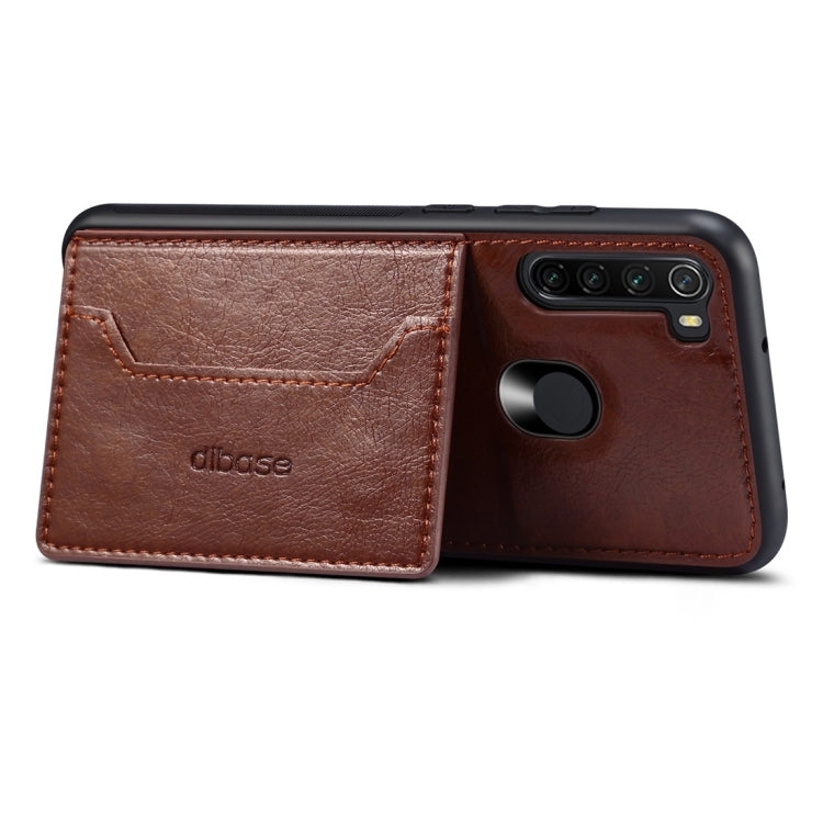 For Xiaomi Redmi Note 8 Dibase TPU + PC + PU Crazy Horse Texture Protective Case with Holder & Card Slots