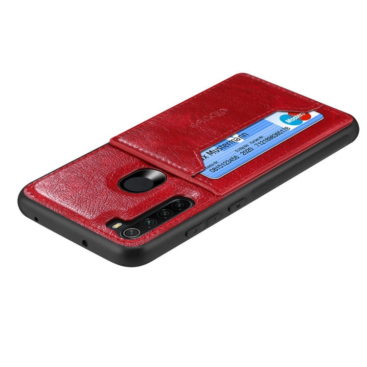 For Xiaomi Redmi Note 8 Dibase TPU + PC + PU Crazy Horse Texture Protective Case with Holder & Card Slots