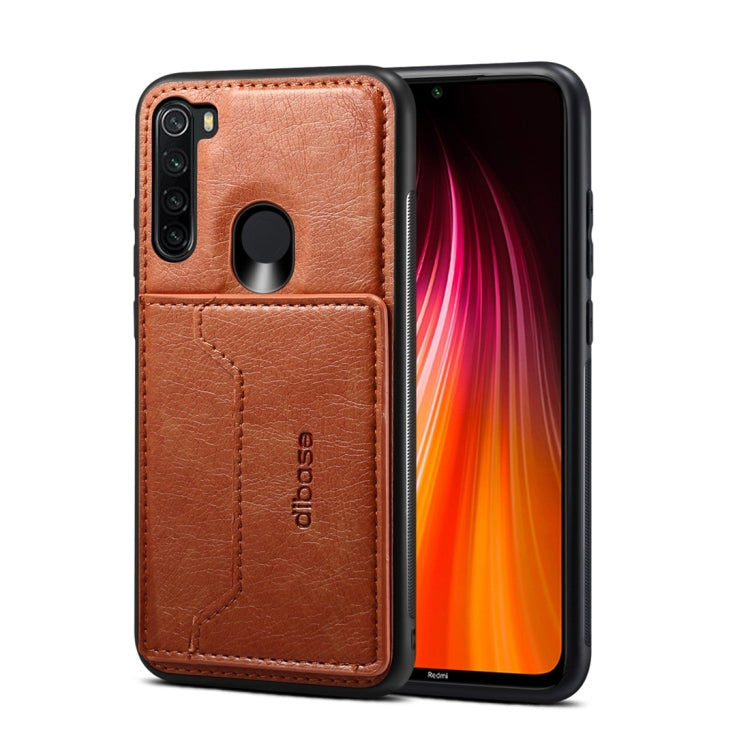 For Xiaomi Redmi Note 8 Dibase TPU + PC + PU Crazy Horse Texture Protective Case with Holder & Card Slots