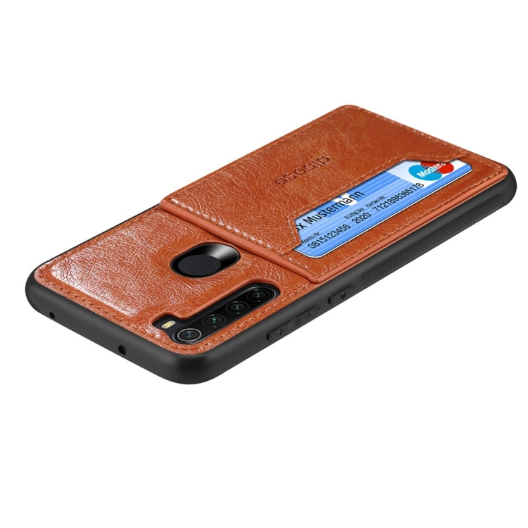 For Xiaomi Redmi Note 8 Dibase TPU + PC + PU Crazy Horse Texture Protective Case with Holder & Card Slots