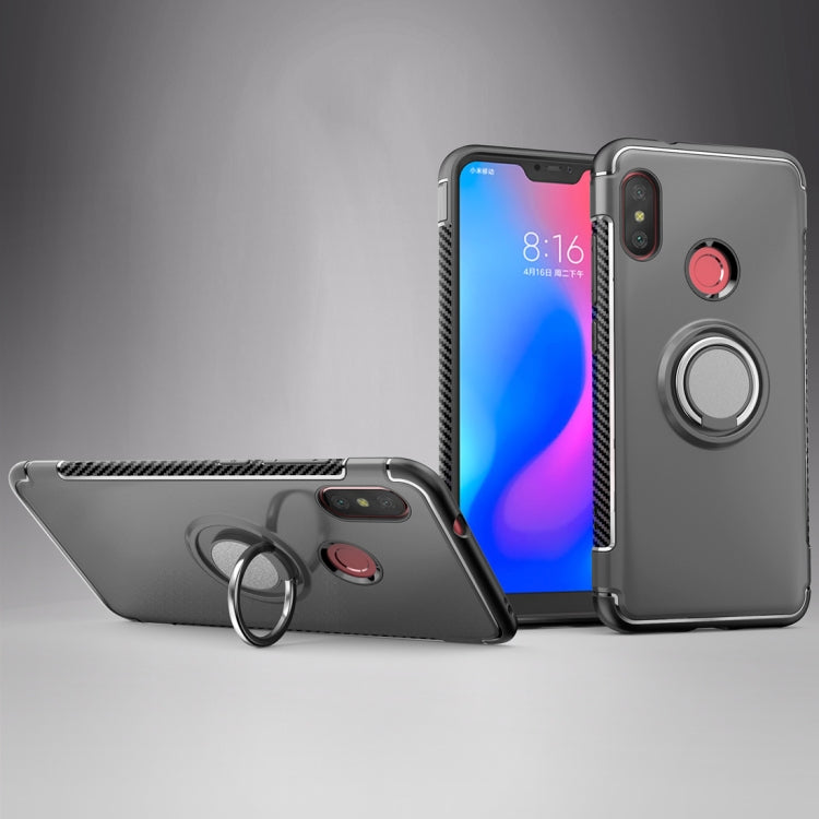 Magnetic 360 Degree Rotation Ring Holder Armor Protective Case for Xiaomi Redmi 6 Pro