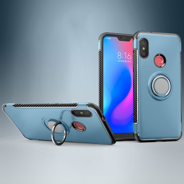 Magnetic 360 Degree Rotation Ring Holder Armor Protective Case for Xiaomi Redmi 6 Pro