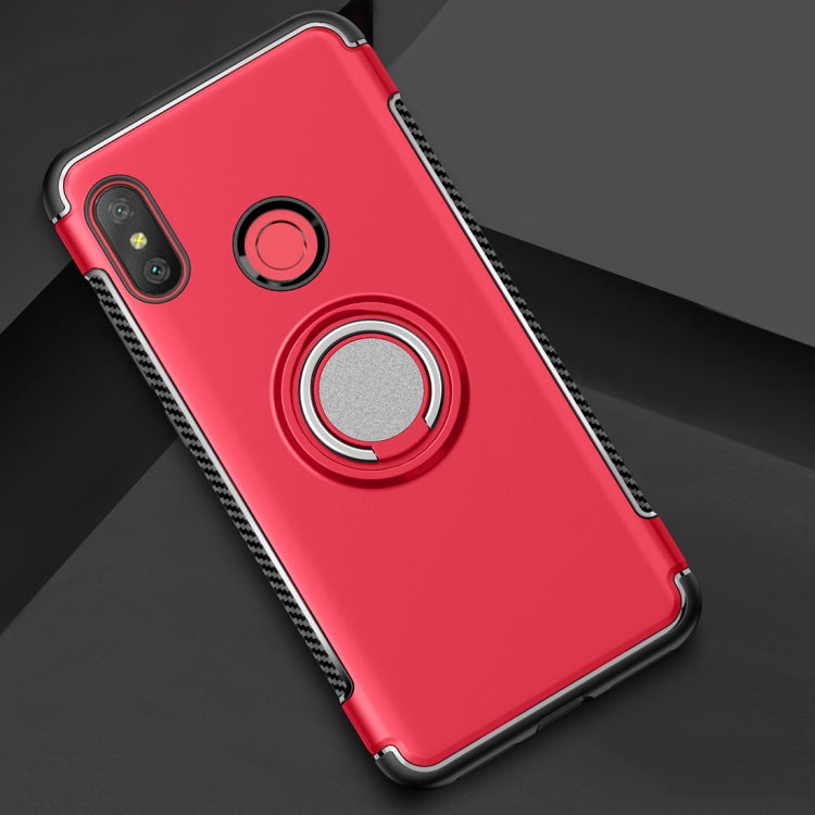 Magnetic 360 Degree Rotation Ring Holder Armor Protective Case for Xiaomi Redmi 6 Pro