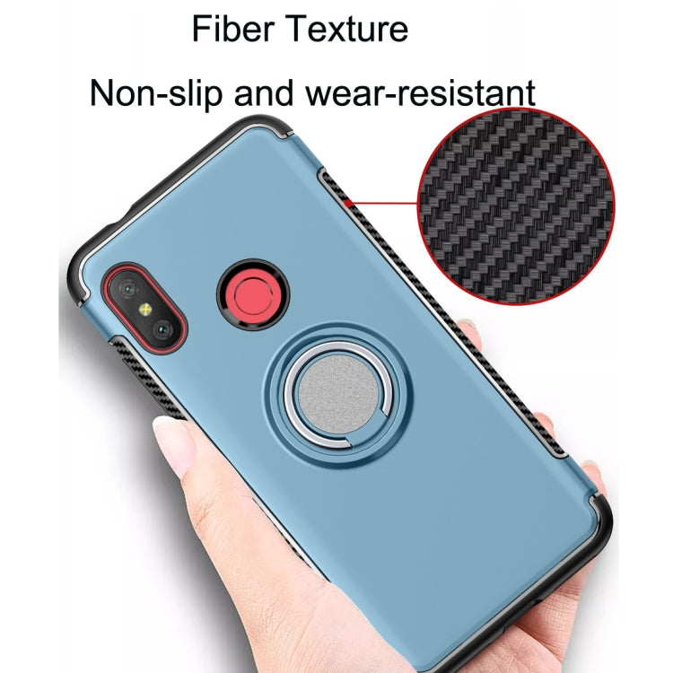 Magnetic 360 Degree Rotation Ring Holder Armor Protective Case for Xiaomi Redmi 6 Pro