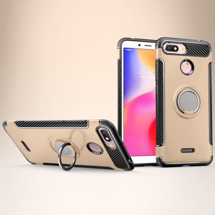 Magnetic 360 Degree Rotation Ring Holder Armor Protective Case for Xiaomi Redmi 6A