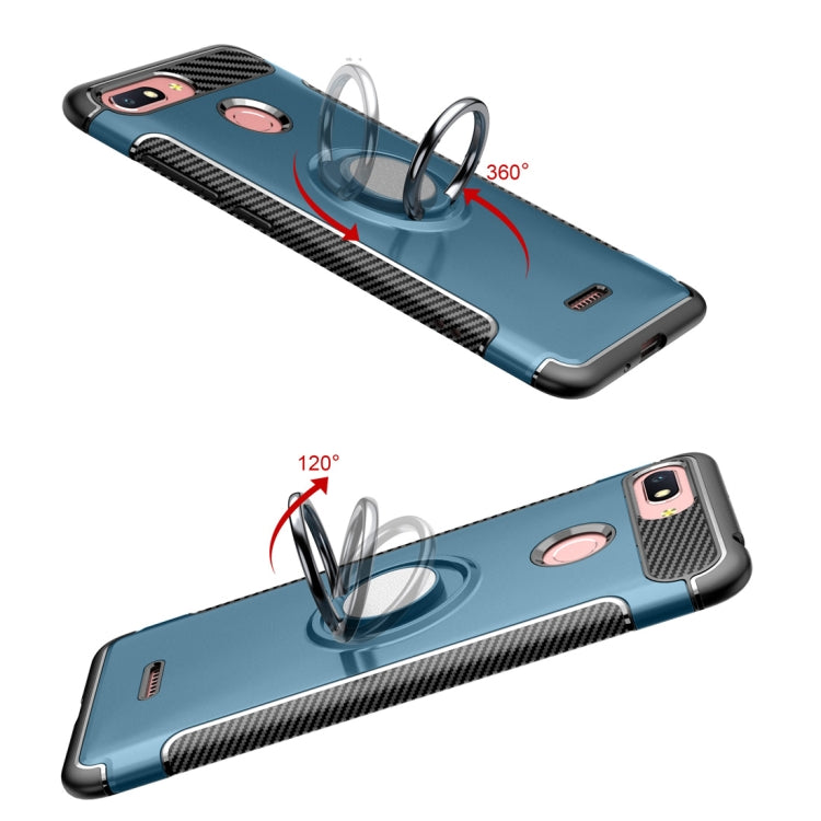 Magnetic 360 Degree Rotation Ring Holder Armor Protective Case for Xiaomi Redmi 6A