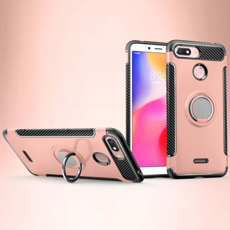 Magnetic 360 Degree Rotation Ring Holder Armor Protective Case for Xiaomi Redmi 6A